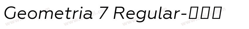 Geometria 7 Regular字体转换